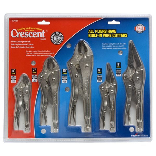 Crescent 5-Piece Locking Plier Set
